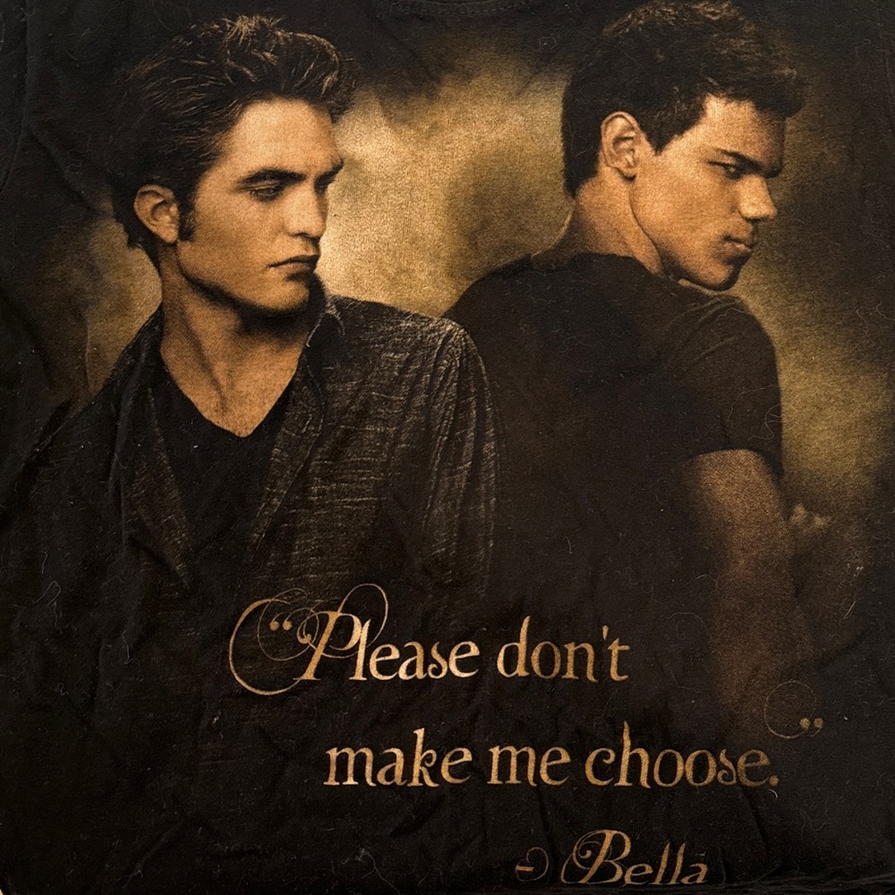 Black and Gold Twilight New Moon Graphic T-Shirt